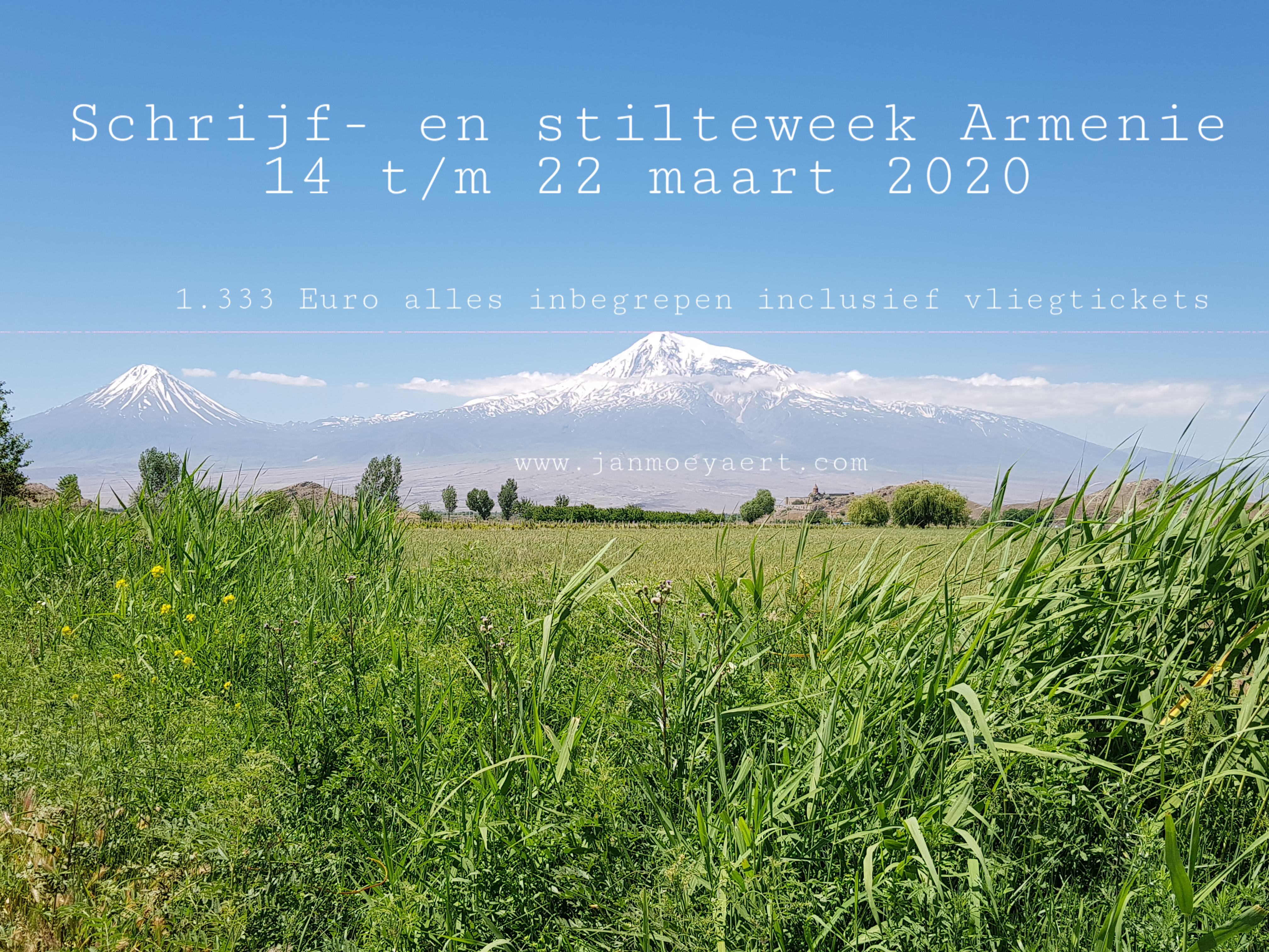 Schrijf- en stilteweek Armenie 14 t/m 22 maart 2020